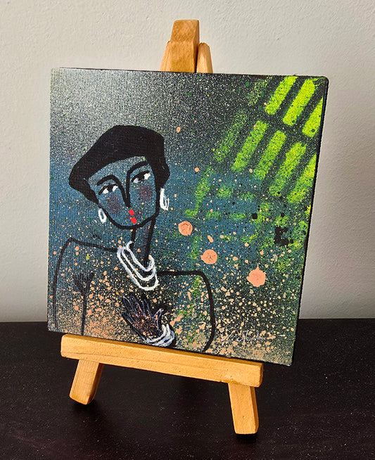 Jade - peinture 10x10cm femme