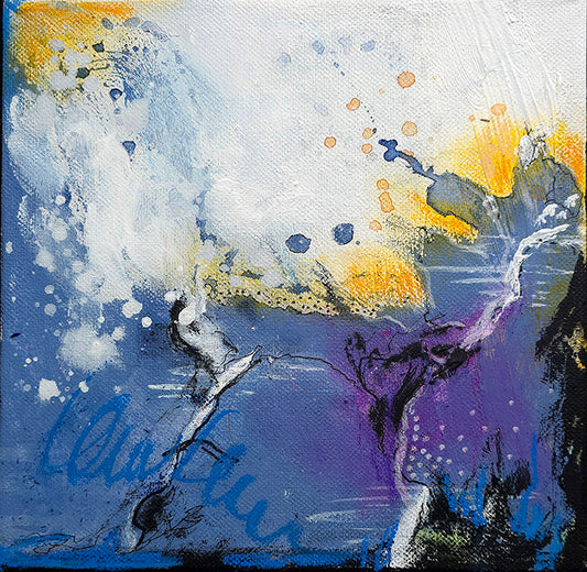 "Là où le ciel se brise" - peinture abstraite  sur toile
