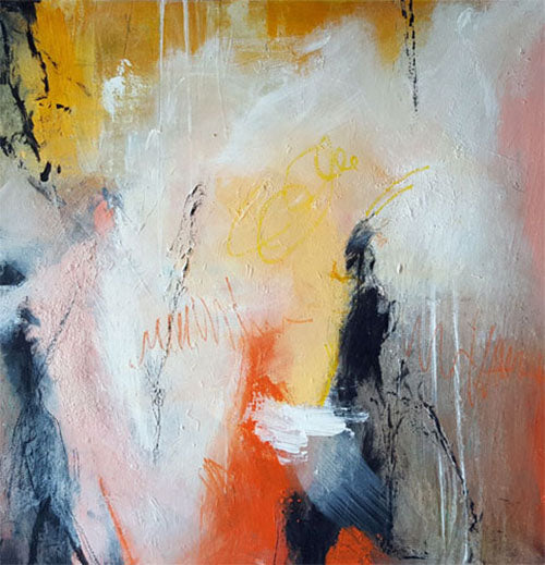 La puissance — non pas la violence, mais la force affirmée. Peinture 80x80cm