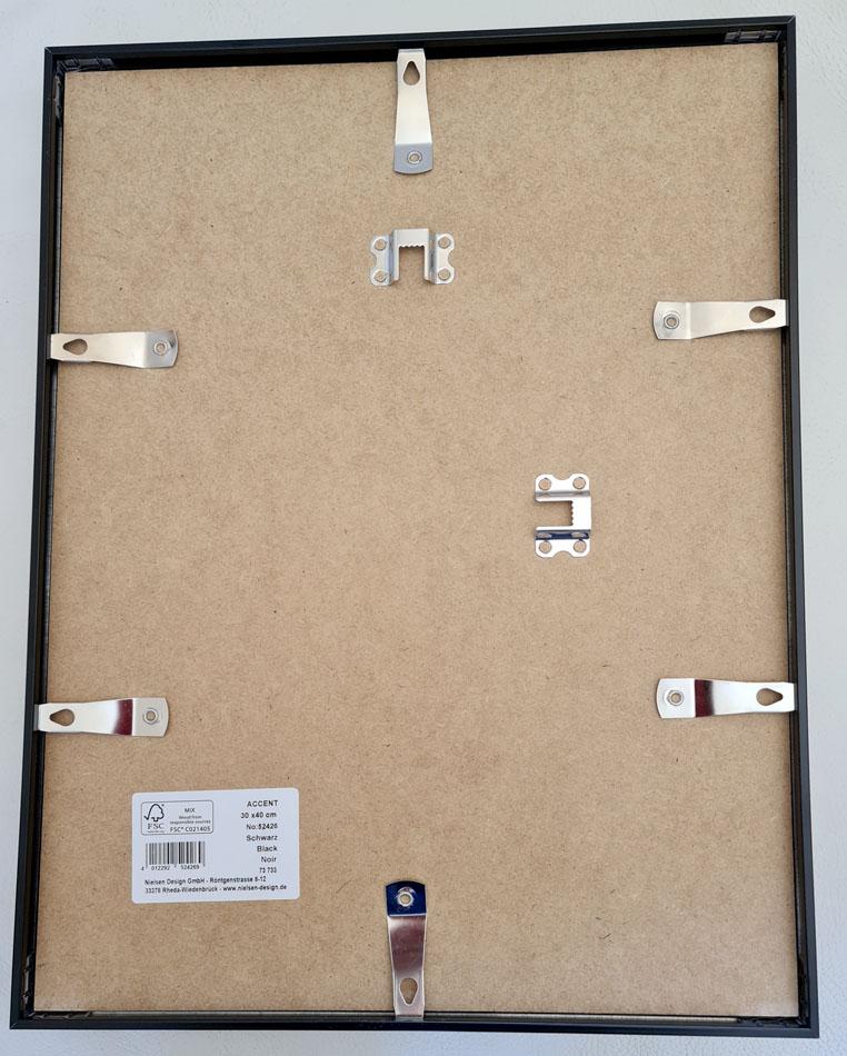 Big apple, portrait-peinture sur toile + passe partout, cadre noir