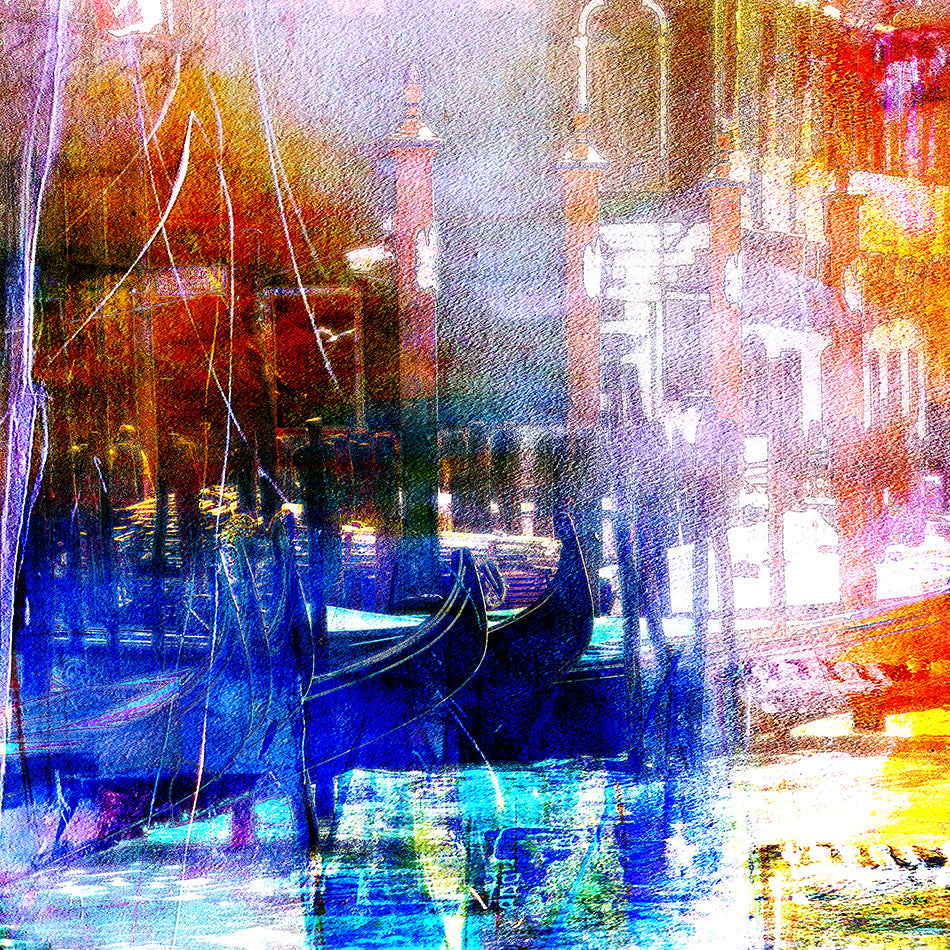 les gondoles de Venise artdigital 80x80 kellestom