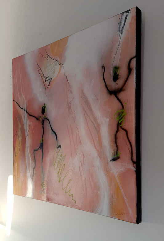 peinture sur toile 80x80cm chassis 3D