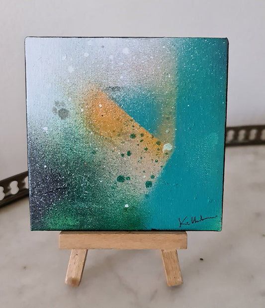 peinture abstraite 10x10cm