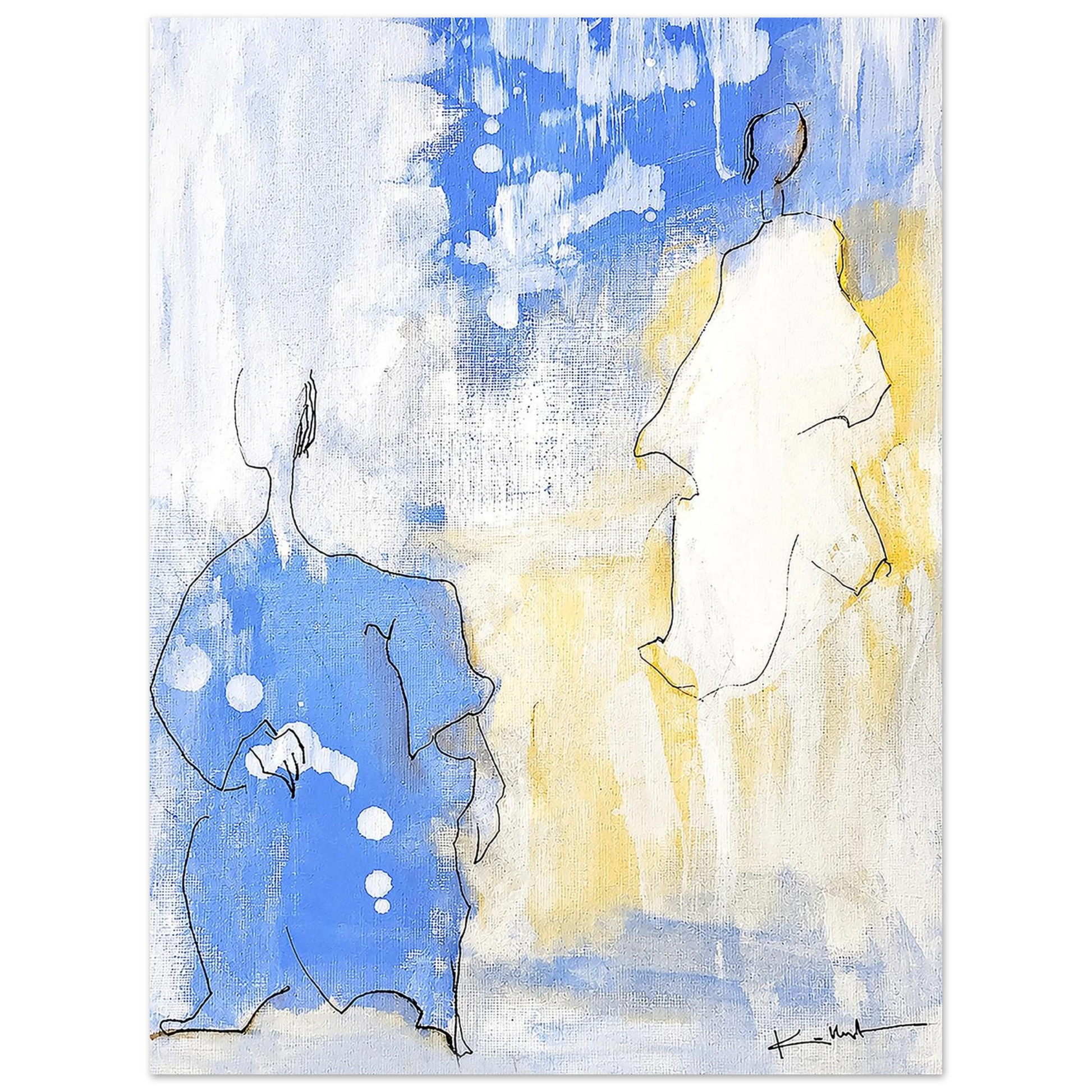 Une œuvre délicate et contemplative “Légèreté de l’être” évoque une présence subtile, presque silencieuse, suspendue entre matière et transparence.