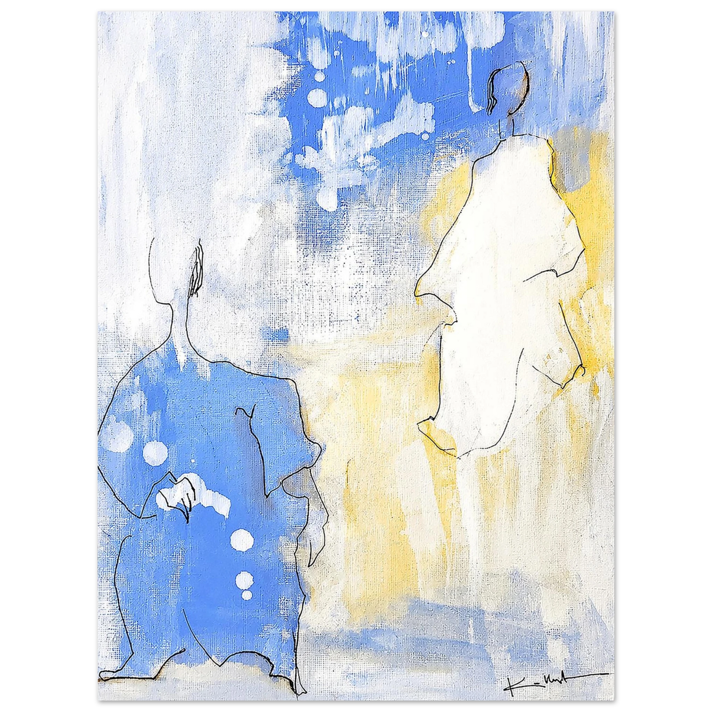Une œuvre délicate et contemplative “Légèreté de l’être” évoque une présence subtile, presque silencieuse, suspendue entre matière et transparence.