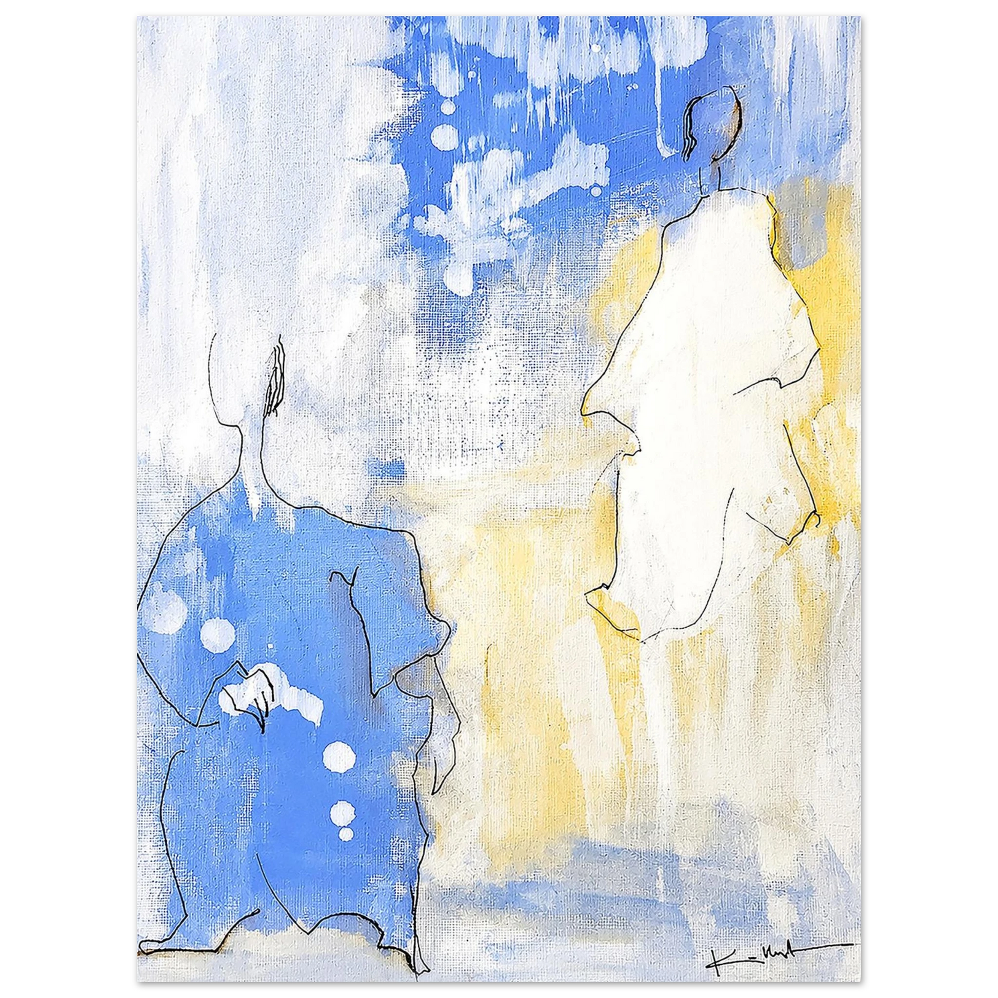Une œuvre délicate et contemplative “Légèreté de l’être” évoque une présence subtile, presque silencieuse, suspendue entre matière et transparence.