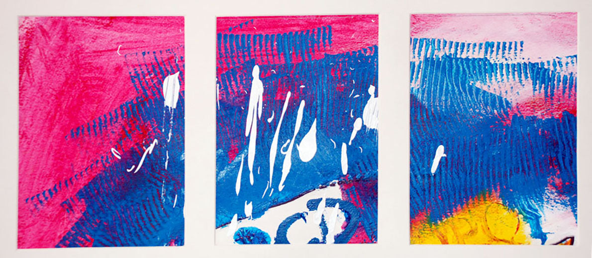  triptyque insuffle une énergie moderne et résolument contemporaine. Avec passe-partout : 23 × 50 cm