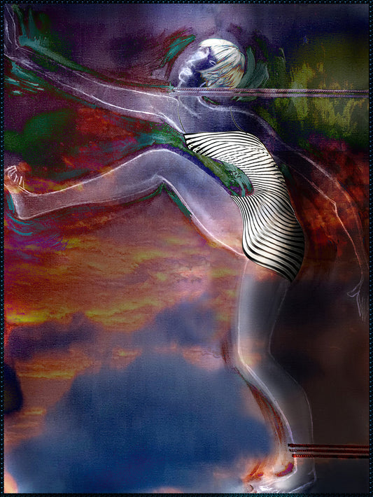art digital de Kellestom sur alu 120 x 90cm
Série qui met en scène dix femmes confrontées au confinement et à la sensation d’enfermement.