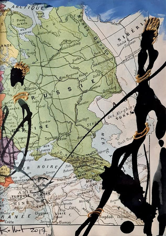 creation sur fond de carte "Russie" 