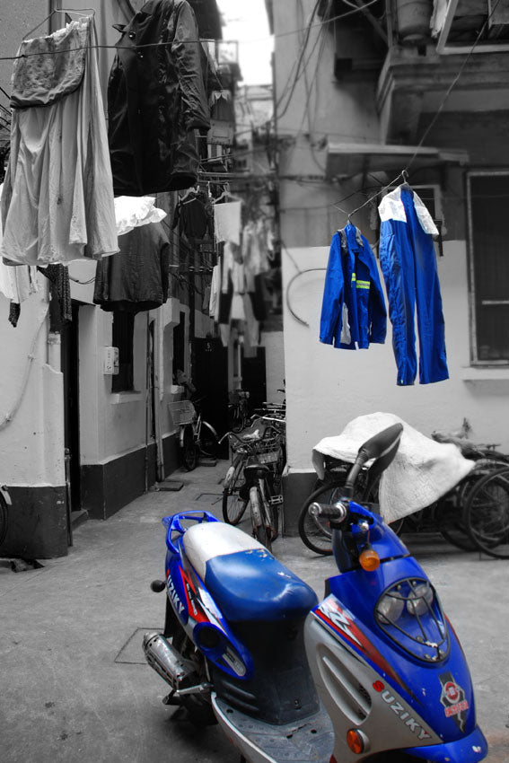 Photo moto susiky à Shanghai 30x40cm