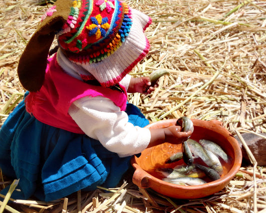 Lac Titicaca les poissons - fichier numérique 30x40cm ou 15x20cm