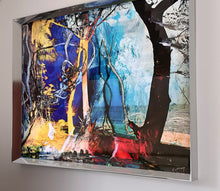 Charger l&#39;image dans la galerie, Magic Lake - paysage abstrait. Art digital alu 60x80cm - cadre 3D alu brillant poli
