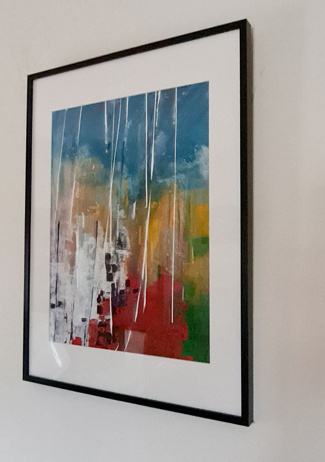 Arequipa - peinture  sur papier passe partout 60x80cm