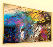 Charger l&#39;image dans la galerie, Borneo forest - art digital sur alu, 40x60cm, cadre alu or satiné
