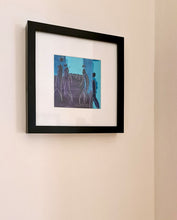 Load image into Gallery viewer, Euphorie - peinture sur carton toilé 20x20cm, bleu et violet
