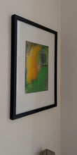 Charger l&#39;image dans la galerie, L&#39;endroit secret -peinture fenêtre ouverte verte, passe-partout  40x30cm.
