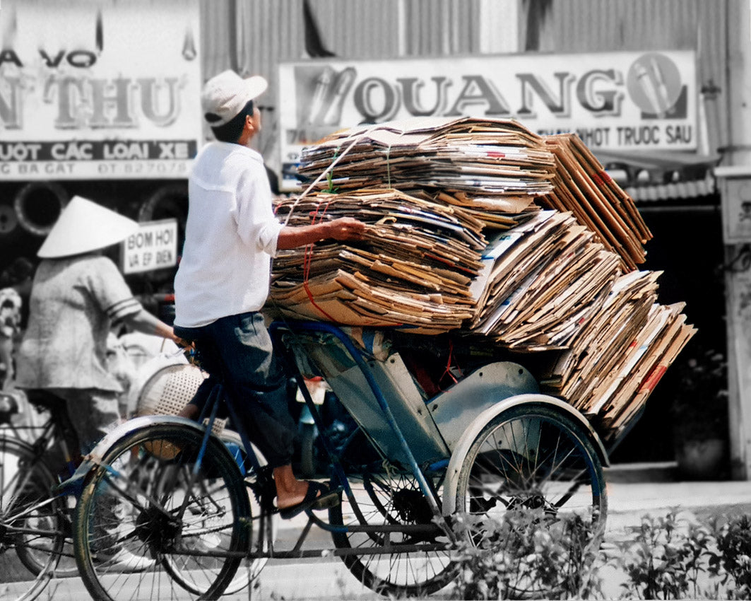 photo oeuvre unique Les changements à Shangai sur un vélo - kellestom