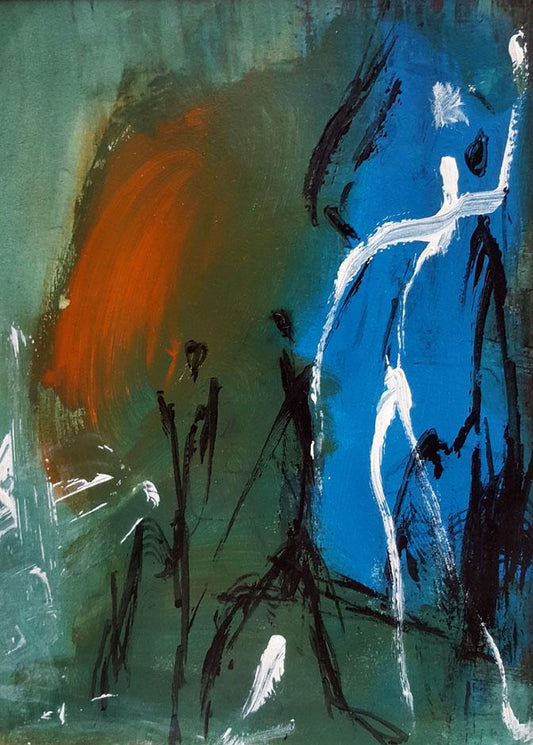 peinture-abstraite 30x40cm kellestom  "le-grand-bonheur"