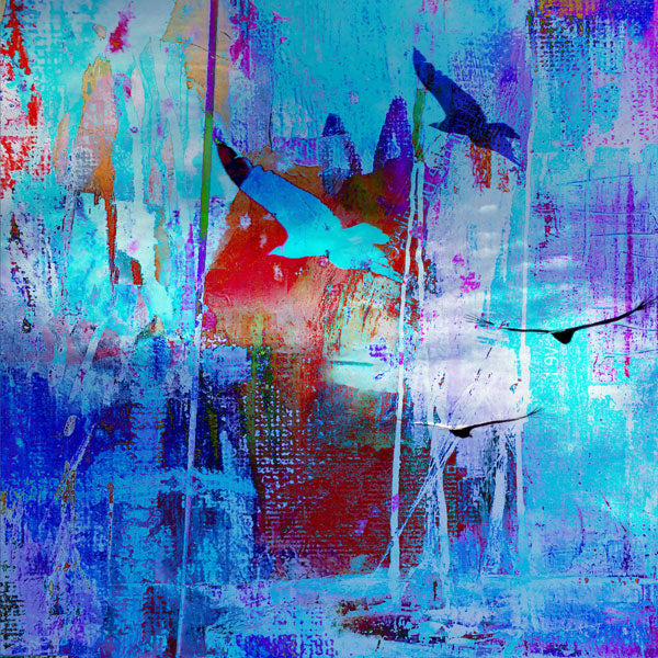 art digital sur alu dominante bleu 