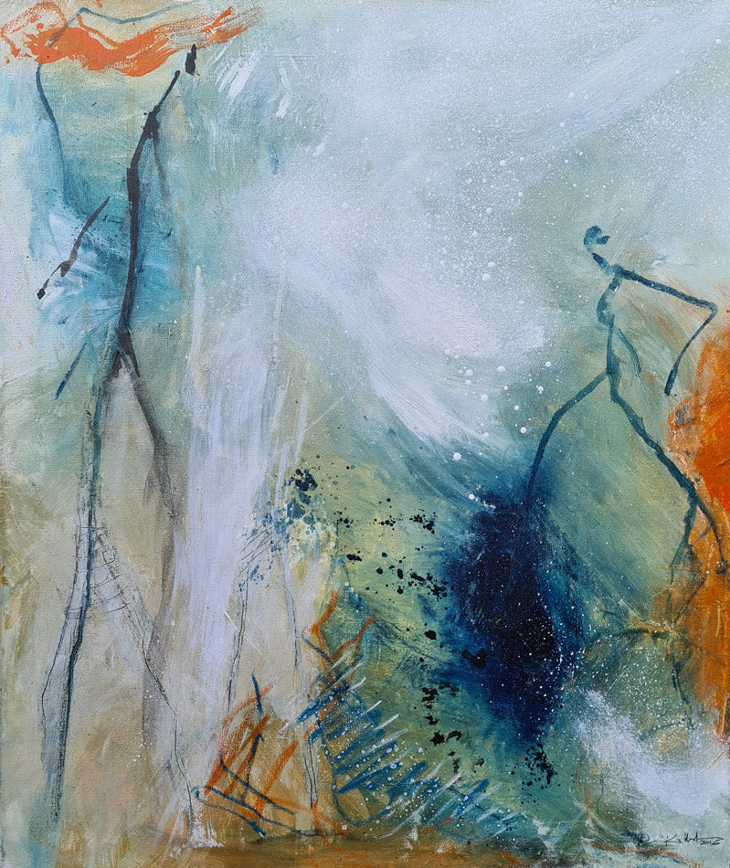 peinture abstraite 55x46cm par kellestom