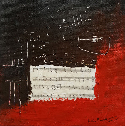 peinture abstraite 20x20cm avec cadre kellestom