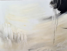 画像をギャラリービューアに読み込む, Chaos - peinture à l&#39;huile sur toile, fond blanc 116x89cm  2 toiles
