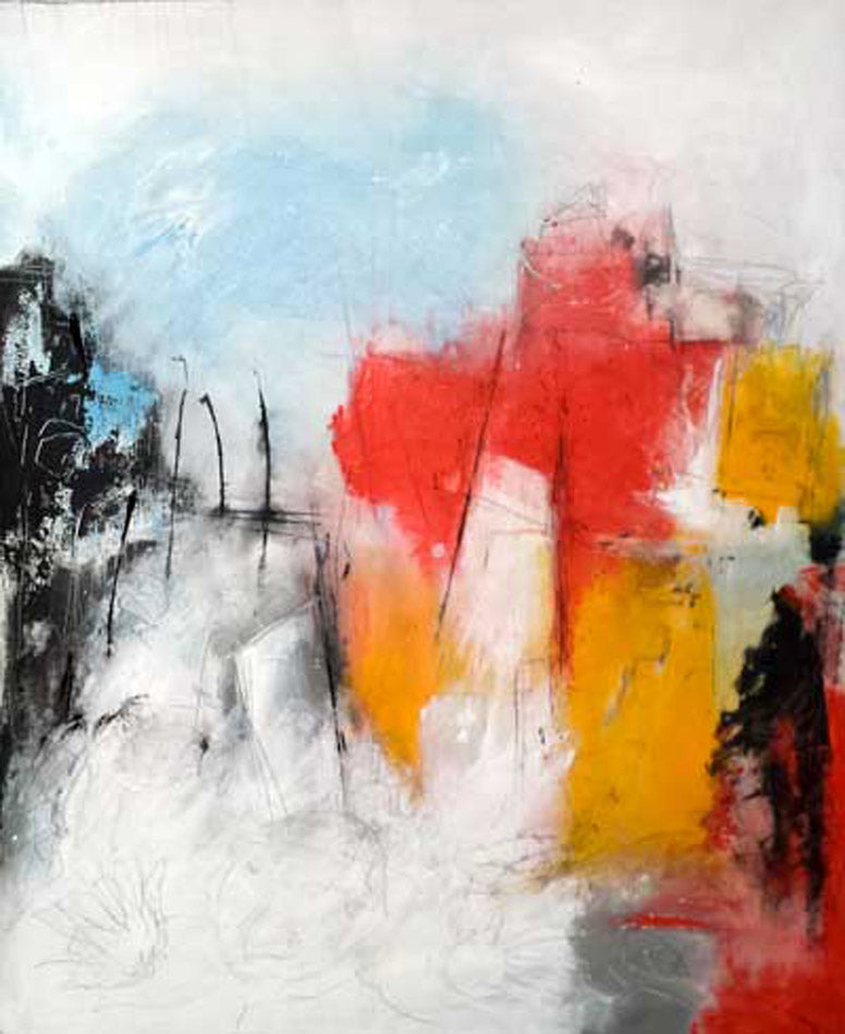 Les bonnets rouges - peinture acrylique sur toile 60x72cm