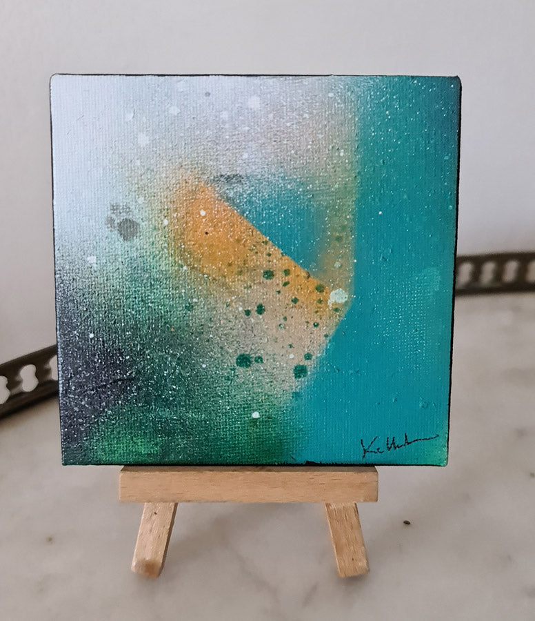 peinture abstraite 10x10cm 
