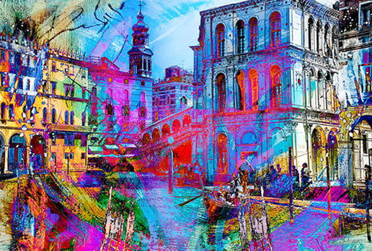 artdigital sur alu -60x40cm  kellestom-pont de venise