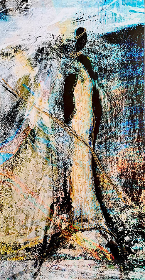 art digital 60x30cm oeuvre unique -kellestom "pres du Nil"