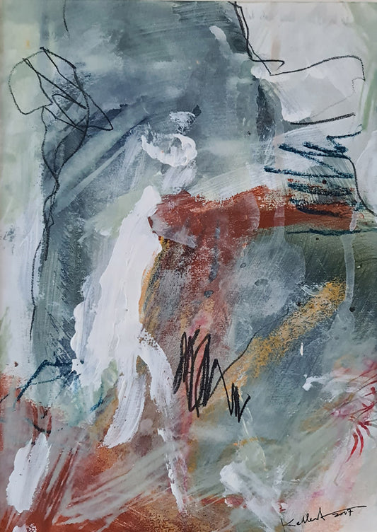 peinture abstraite encadrée 