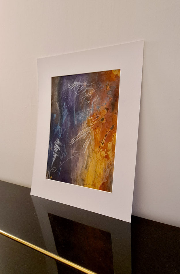 Vibrations - peinture acrylique sur papier fort 20 x 28,5cm